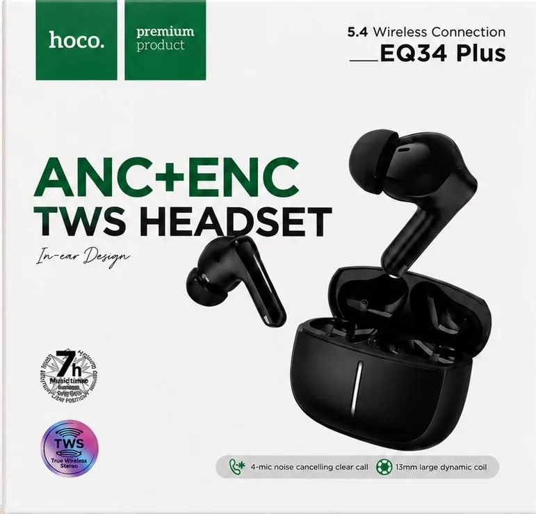 Hoco EQ34 Plus ANC+ENC TWS Wireless Earbuds