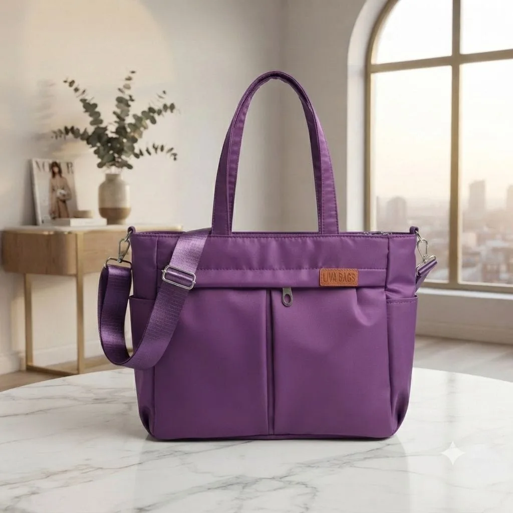 Waterproof China Fabric Ladies Hand & Shoulder Bag
