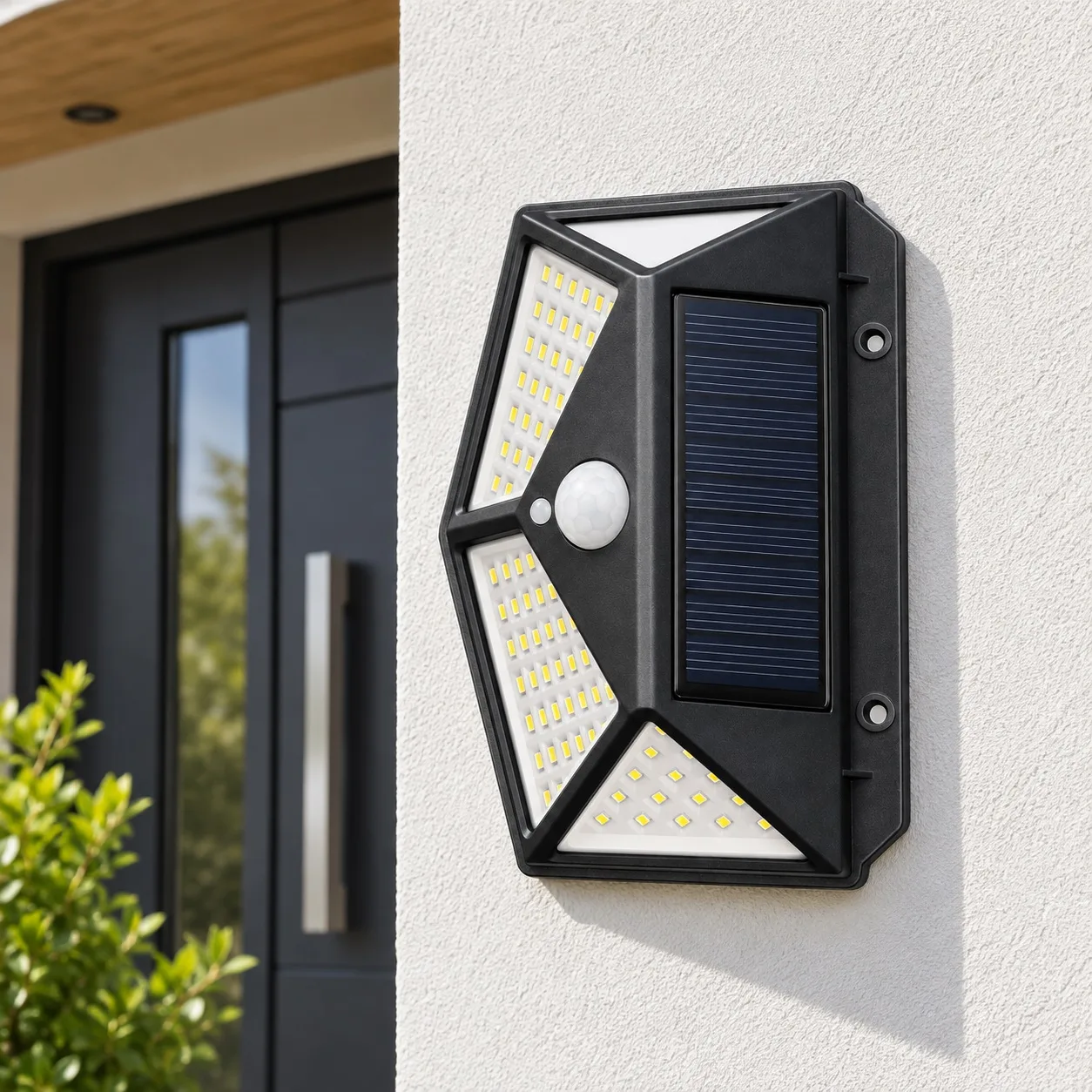 100 LED Solar Wall Light with PIR Motion Sensor – 3 Modes Waterproof