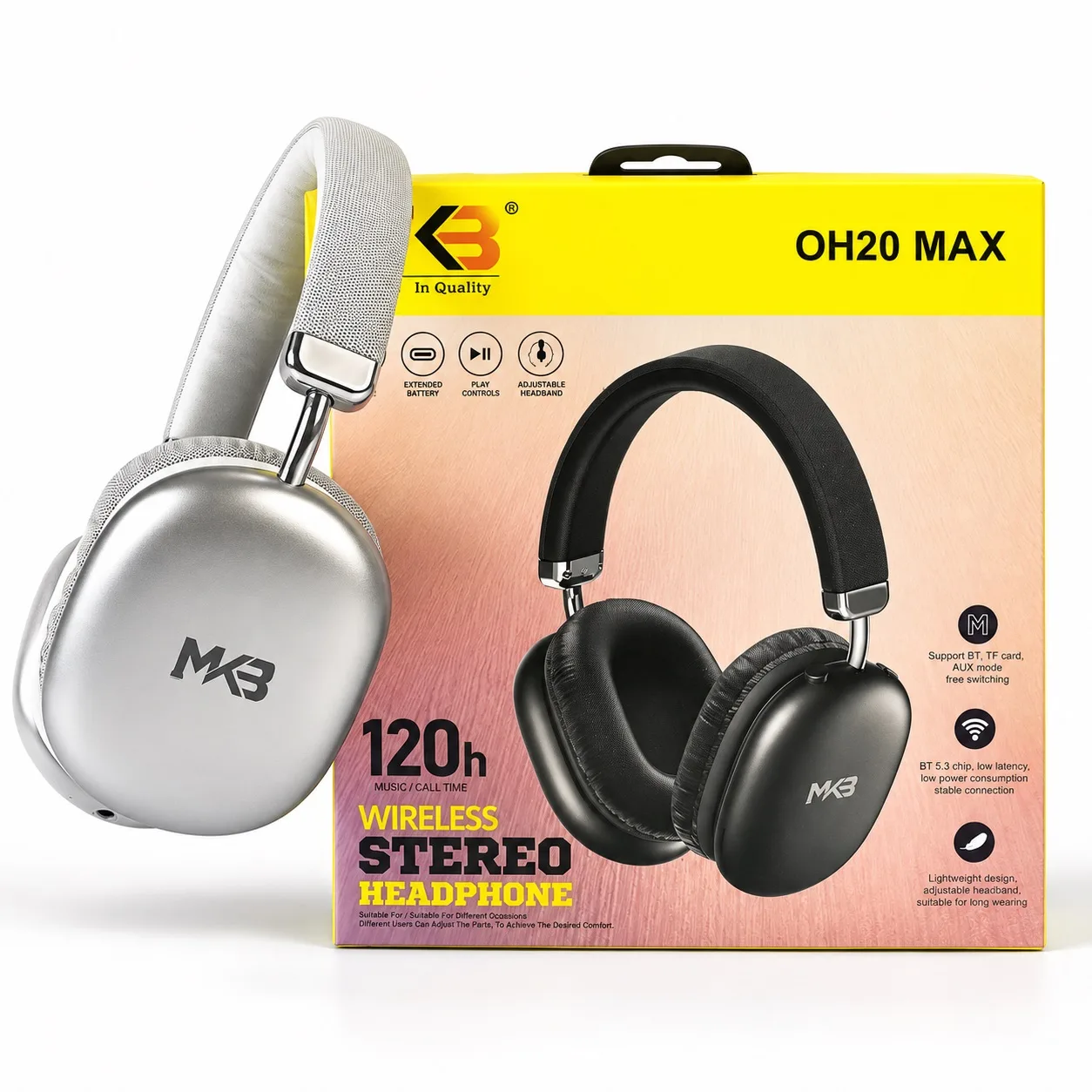 MKB OH20 Max Wireless Stereo Headphones