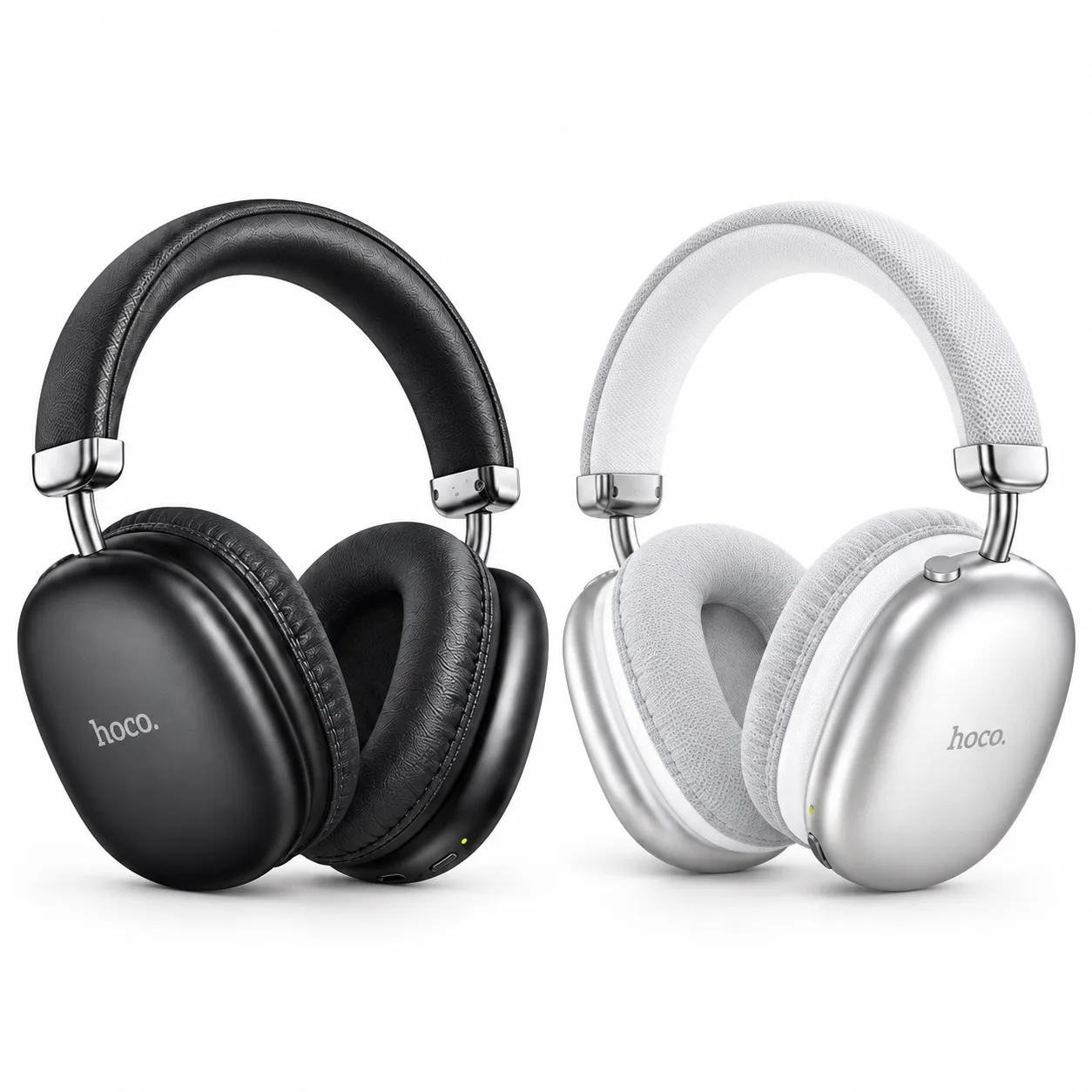 Hoco W35 Max Wireless Headphone – 90 Hours Playback, Bluetooth 5.3 | Black & Silver