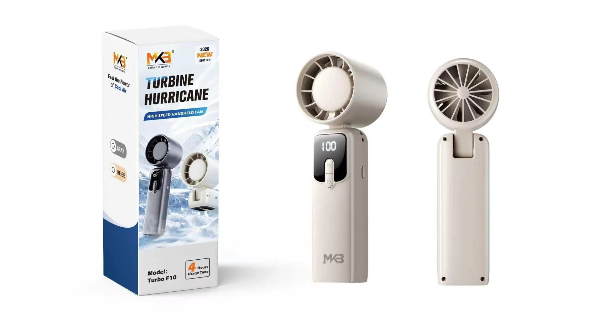 MKB Turbo F10 Turbine Hurricane High Speed Handheld Fan