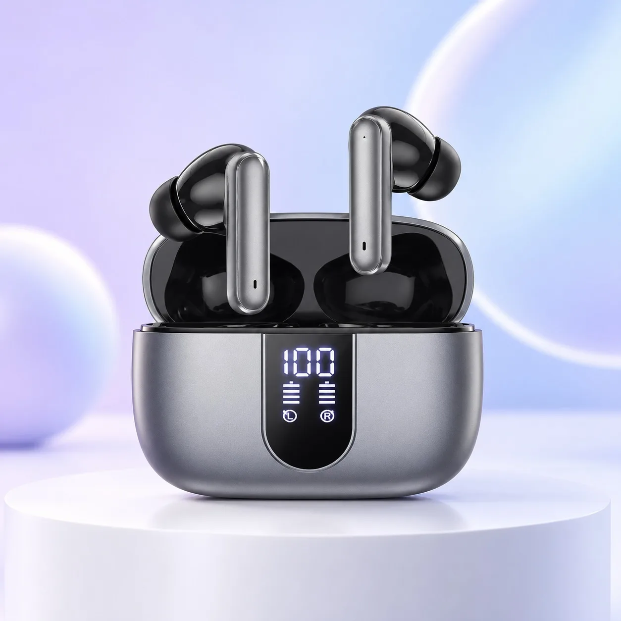 MKB E100 Pro Max ANC & ENC Wireless Earbuds with Digital Display