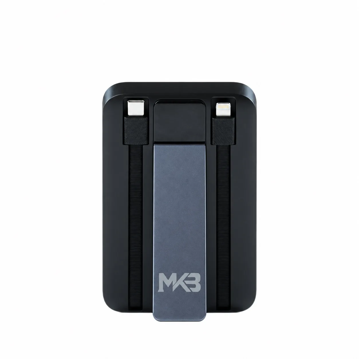 MKB P81 10000mAh Fast Charging Power Bank with Built-in Cables & Stand