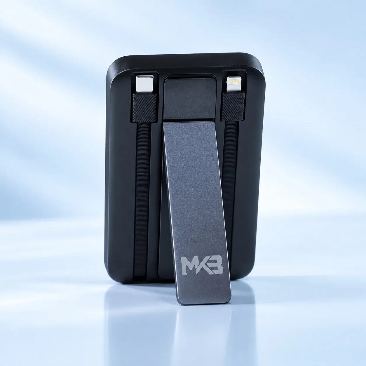 MKB P81 10000mAh Fast Charging Power Bank with Built-in Cables & Stand