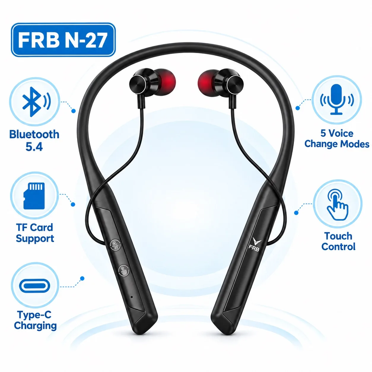 FRB N-27 400H Bluetooth 5.4 Smart Wireless Neckband