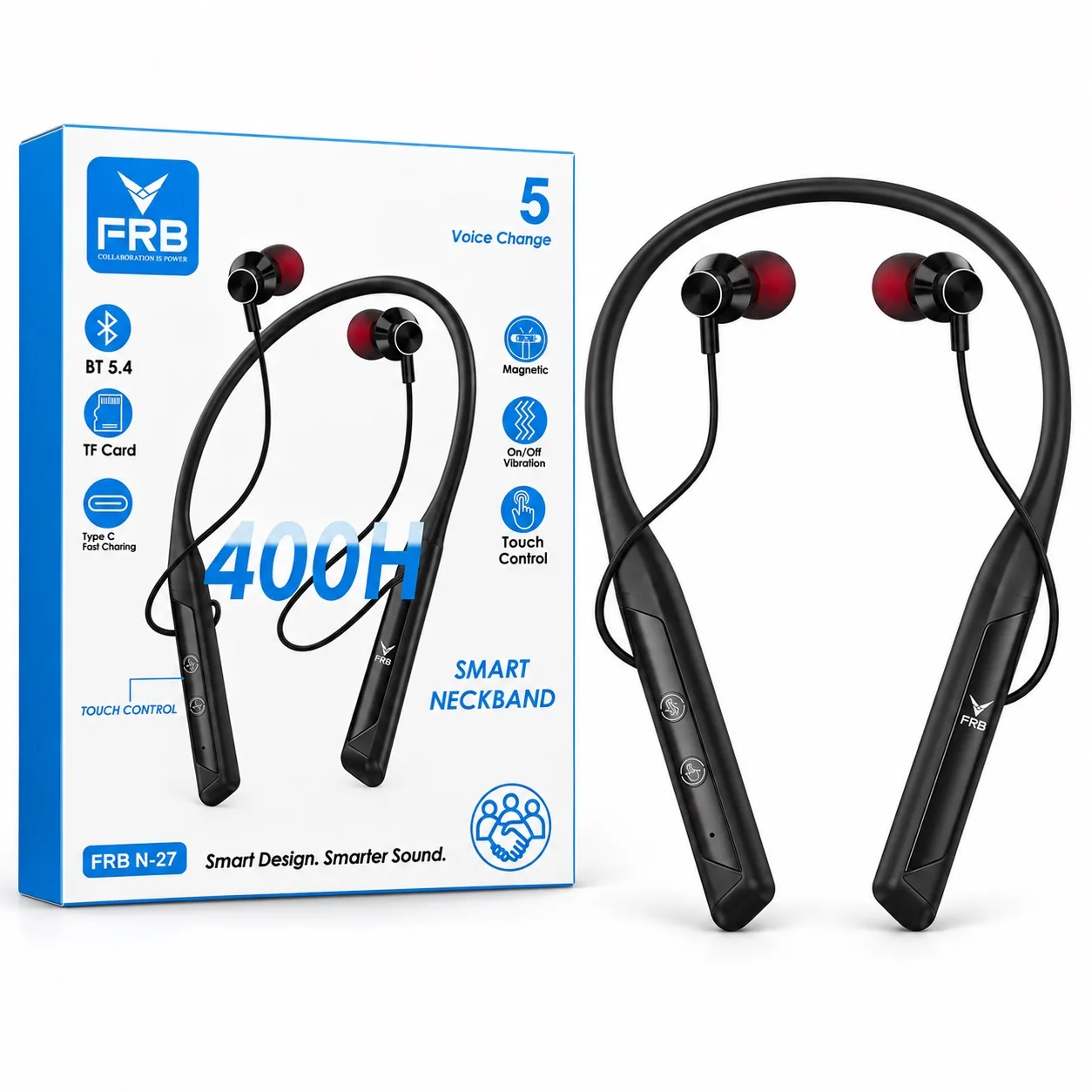 FRB N-27 400H Bluetooth 5.4 Smart Wireless Neckband
