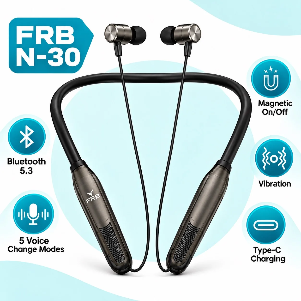 FRB N-30 320H Bluetooth 5.3 Voice Change Wireless Neckband