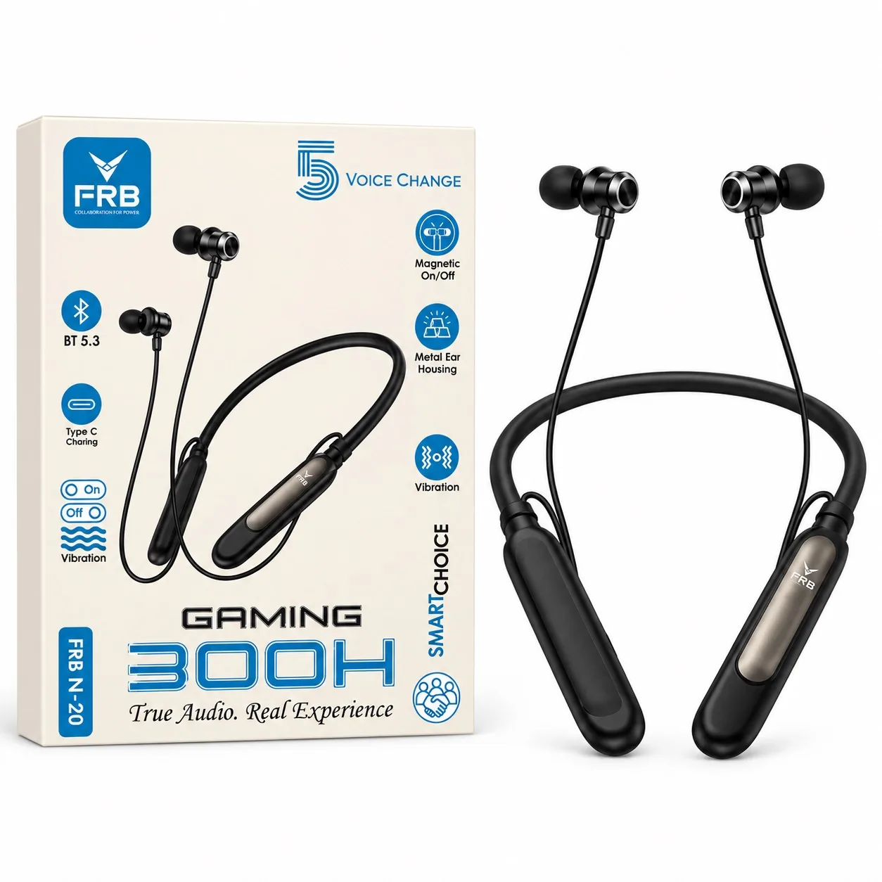 FRB N-20 Gaming 300H Voice Change Wireless Bluetooth Neckband