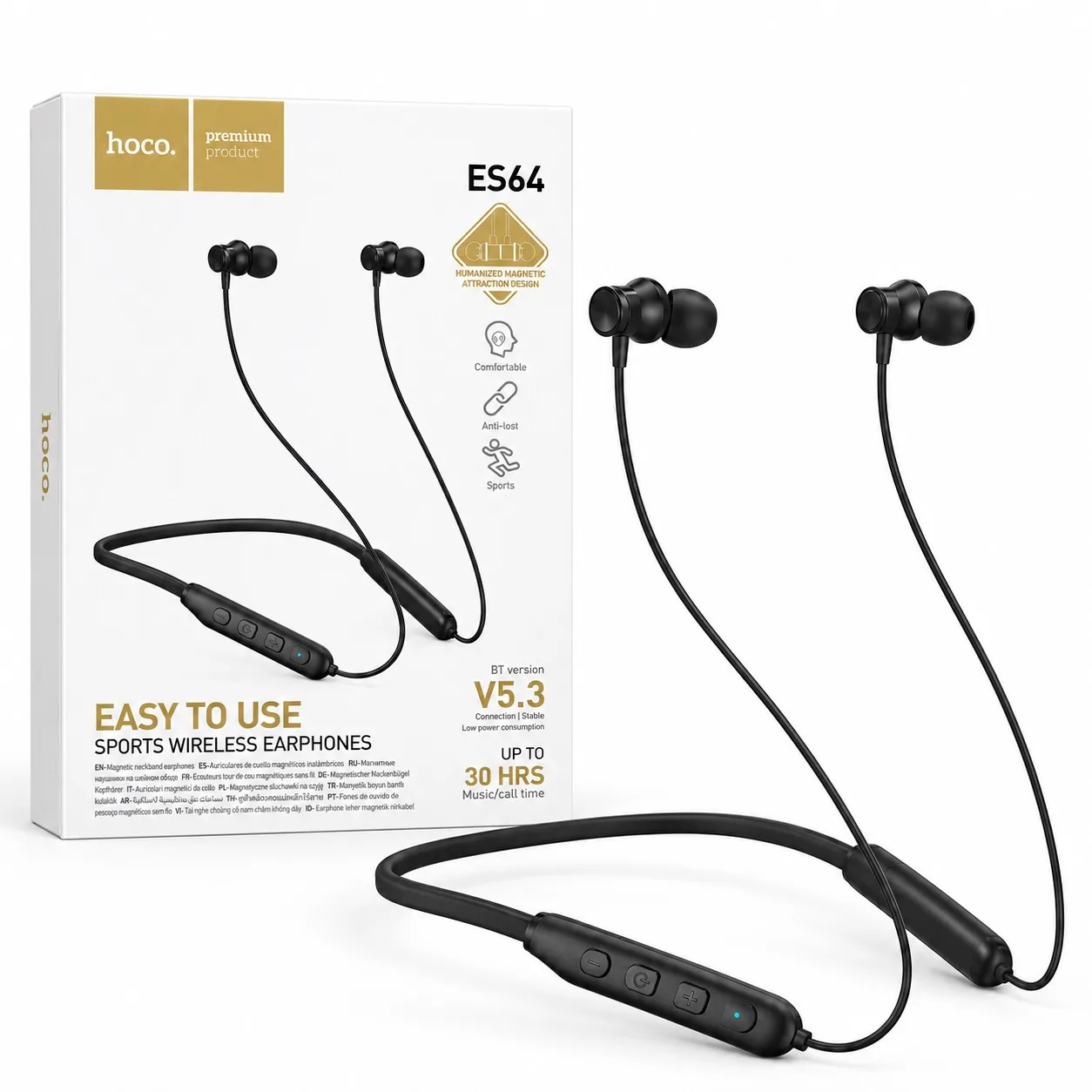 Hoco ES64 Easy Sound Sports Wireless Bluetooth Neckband Earphone