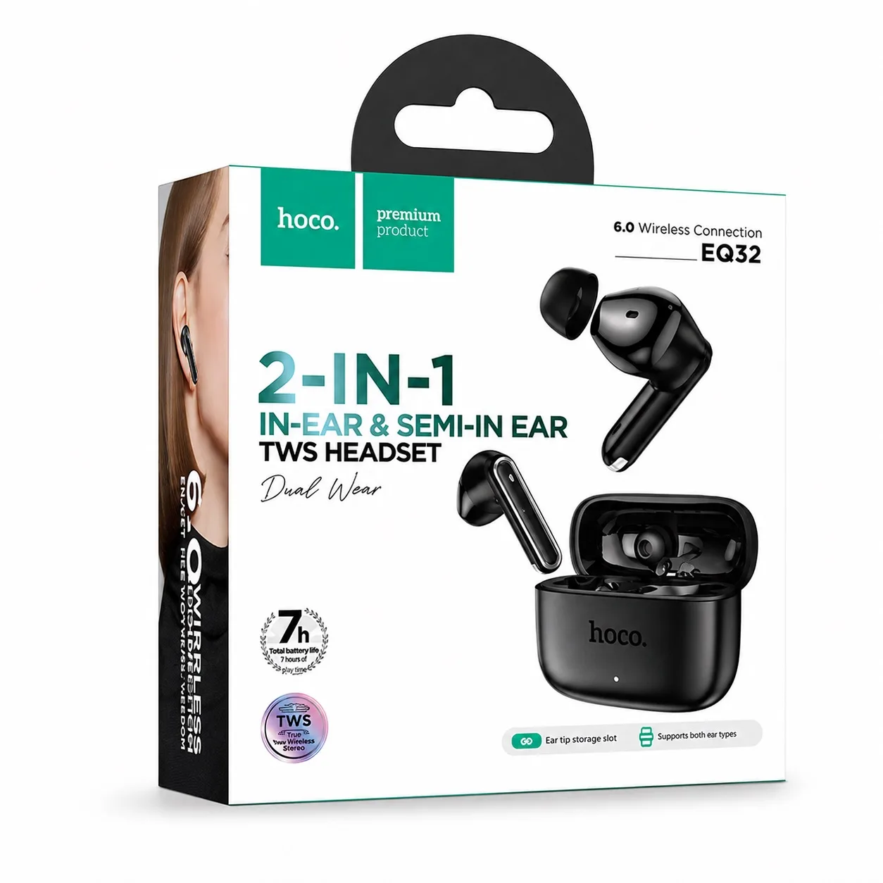 HOCO EQ32 Astute Wireless Earbuds with App Support – Bluetooth 6.0