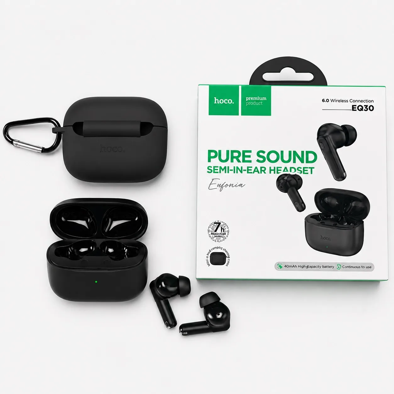 Hoco EQ30 Pure Sound True Wireless Bluetooth Earbuds with Charging Case
