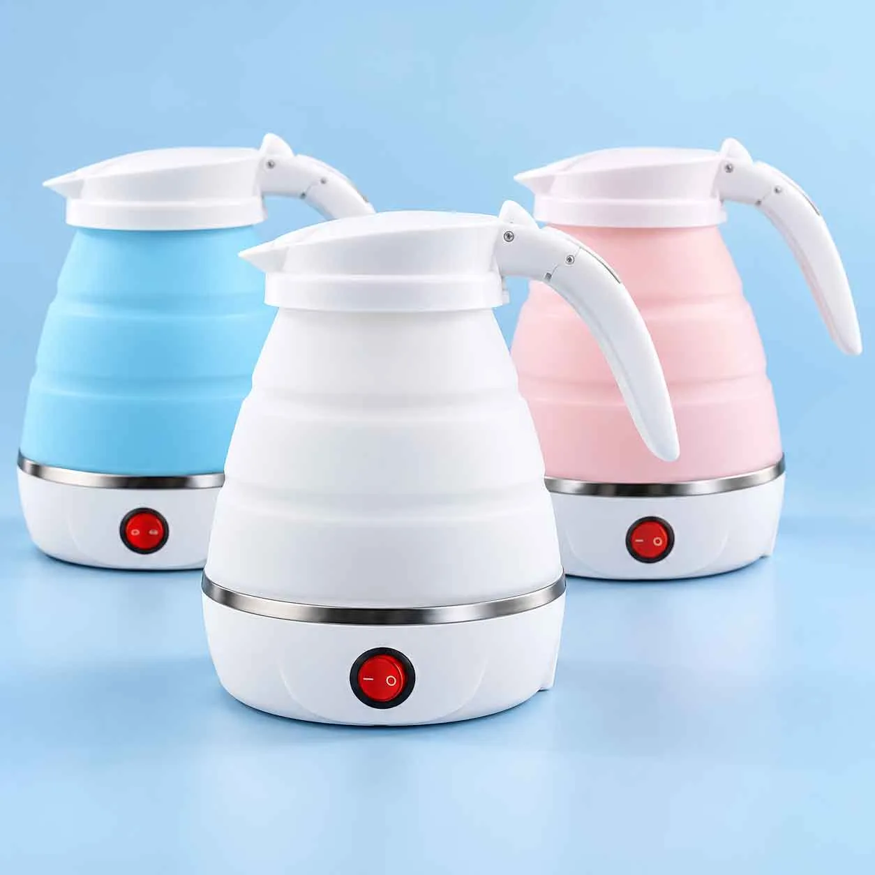 Portable Silicone Foldable Travel Electric Kettle – 0.6L, 600W