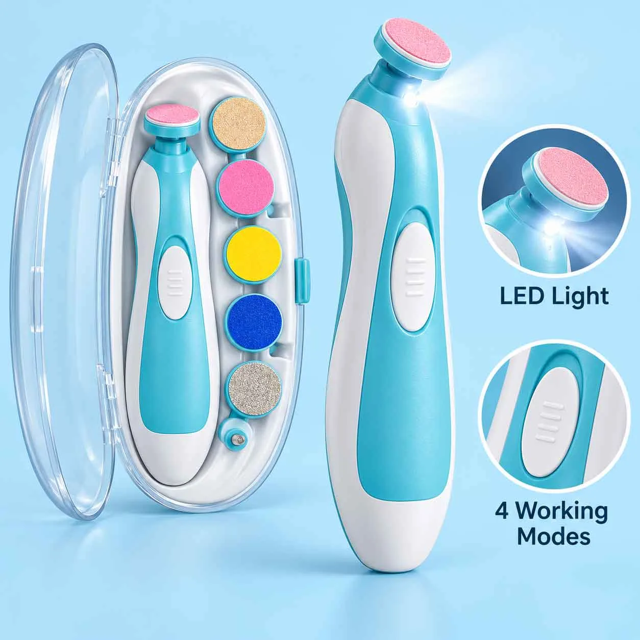 Baby Nail Trimmer TD-288 — 6-in-1 Electric Nail Care Set