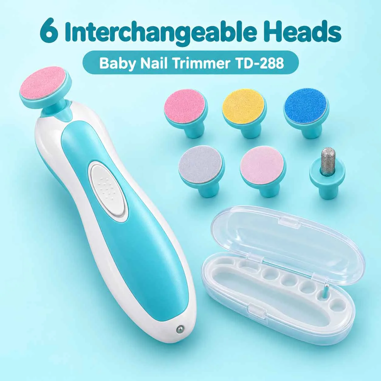 Baby Nail Trimmer TD-288 — 6-in-1 Electric Nail Care Set